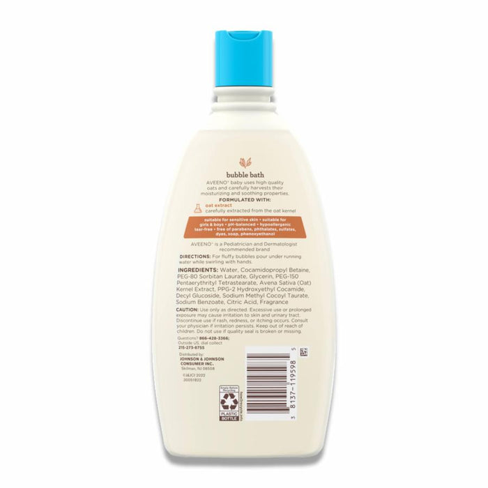 Aveeno - Baby Sensitive Skin, Bubble Bath - 19.2 oz - 12 Pack