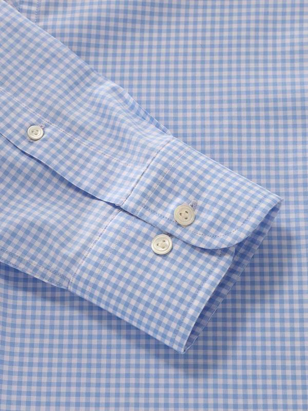 Barboni Sky Check Full Sleeve Single Cuff Classic Fit Classic Formal Silk Touch Egyptian Giza Cotton Shirt
