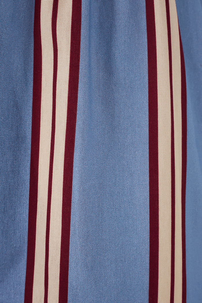 Blue Mirante Crop Top And Maxi Skirt Matching Set_8
