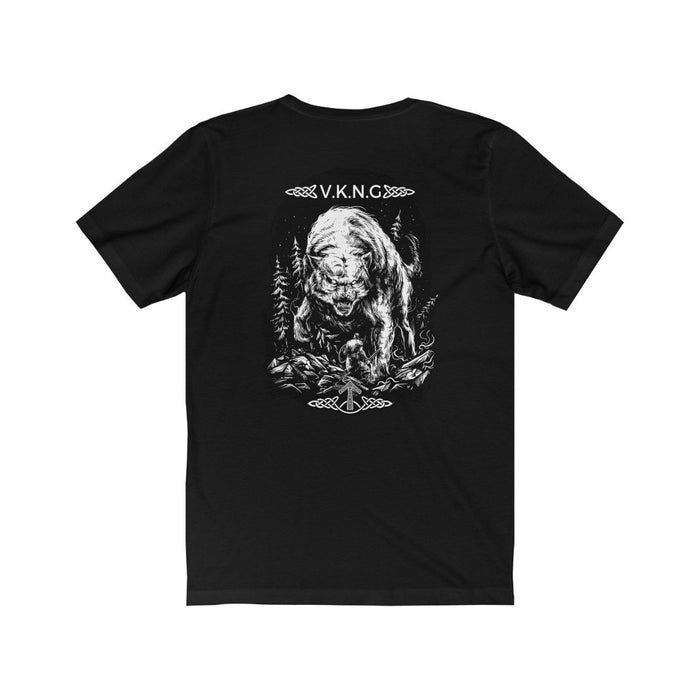 Printify T-Shirt V.K.N.G™ Tyr vs Fenrir Tshirt (Logo + Back)