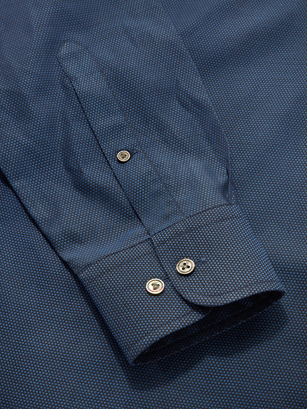 Carletti Purple Solid Full Sleeve Single Cuff Classic Fit Semi Formal Dark Italian 100's Cotton Shirt