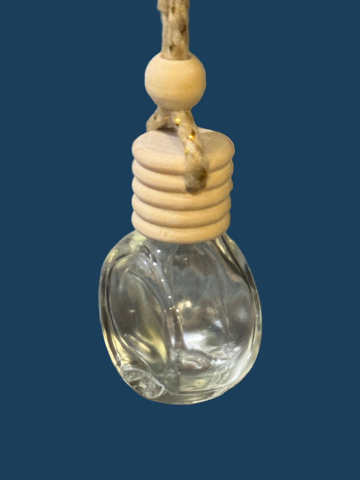 Clear glass car diffuser bottle