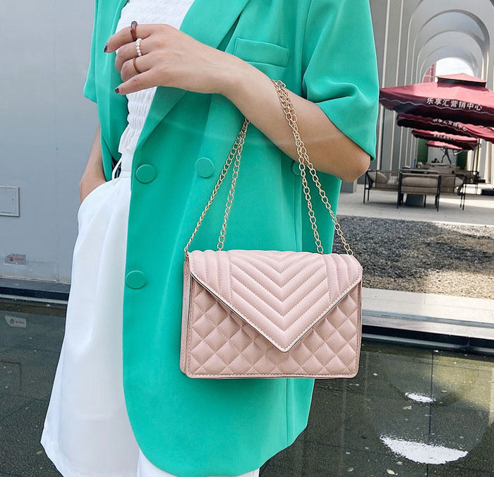 CL1032 - Striped Plain Women's Messenger Bag