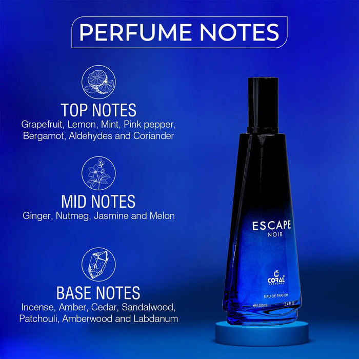 Coral Escape Noir For Men EDP 100ml Bin Kamal Perfumes