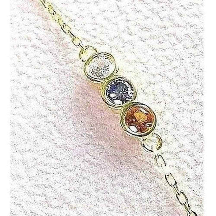 December birthstone bracelet, gold-plated sterling silver, view 2