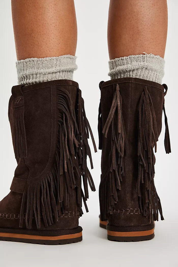 Free People Faye Fringe Pull On Boots
