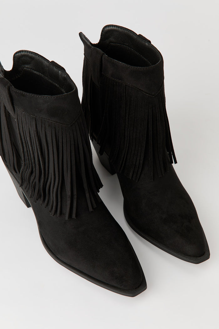 Fringe Cowboy Ankle Boot