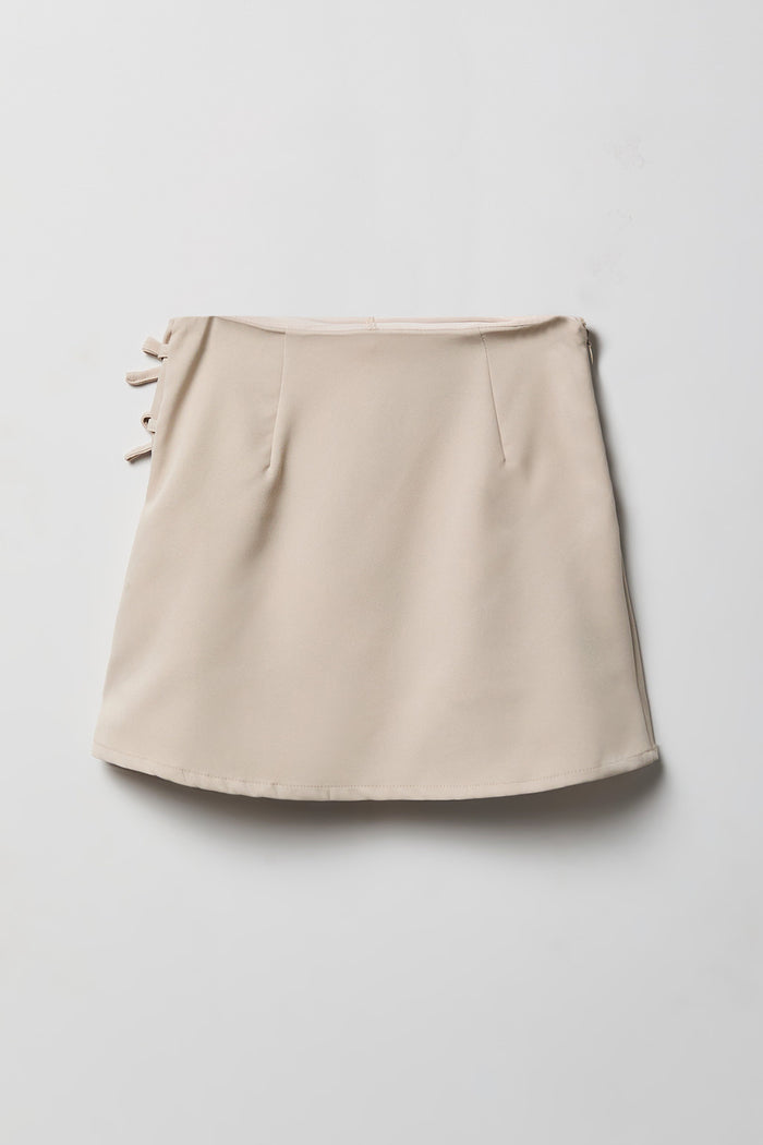 Girls Bow Pleated Skirt