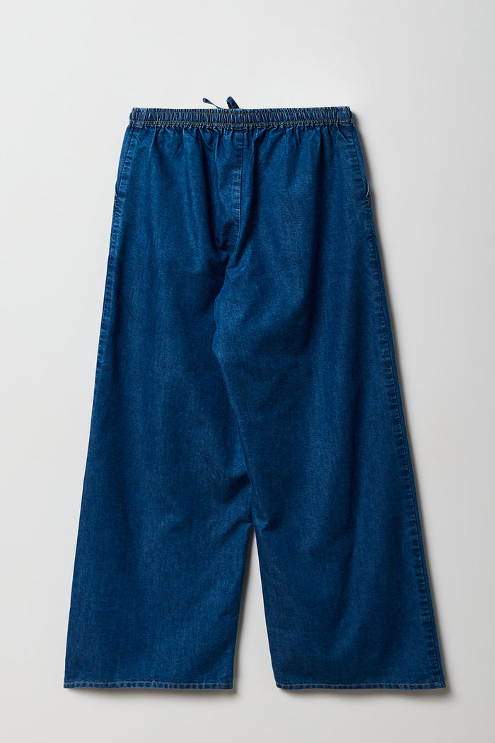 Girls Denim Wide Leg Pant