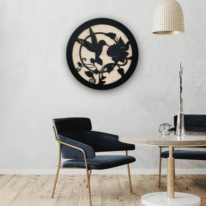 Hummingbird & Bloom | 24" Diameter (2 feet)