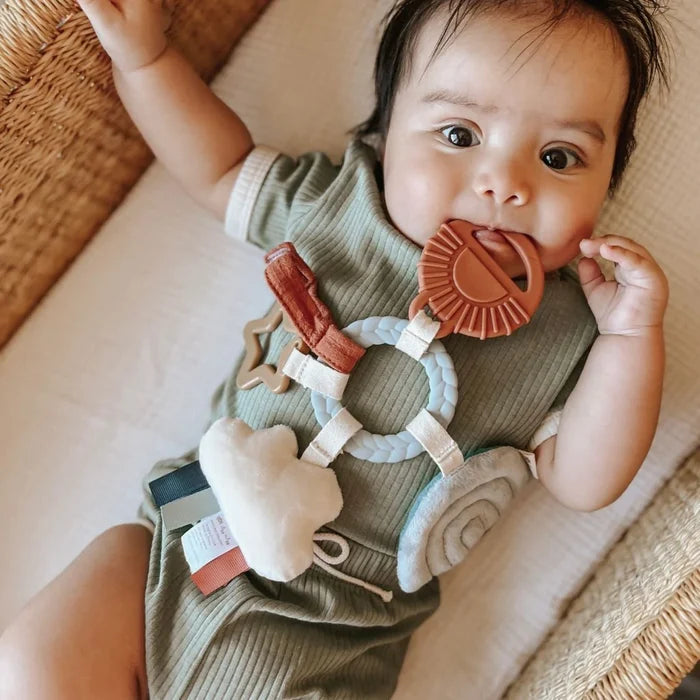 Itzy Ritzy Bitsy Busy Ring Teething Activity Toy - Cloud