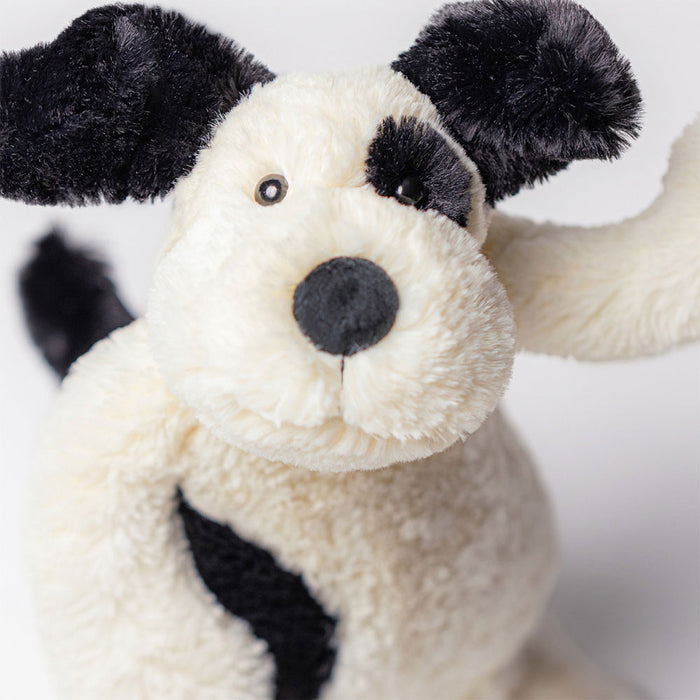 Jellycat Bashful Rufferty Black & Cream Puppy Original