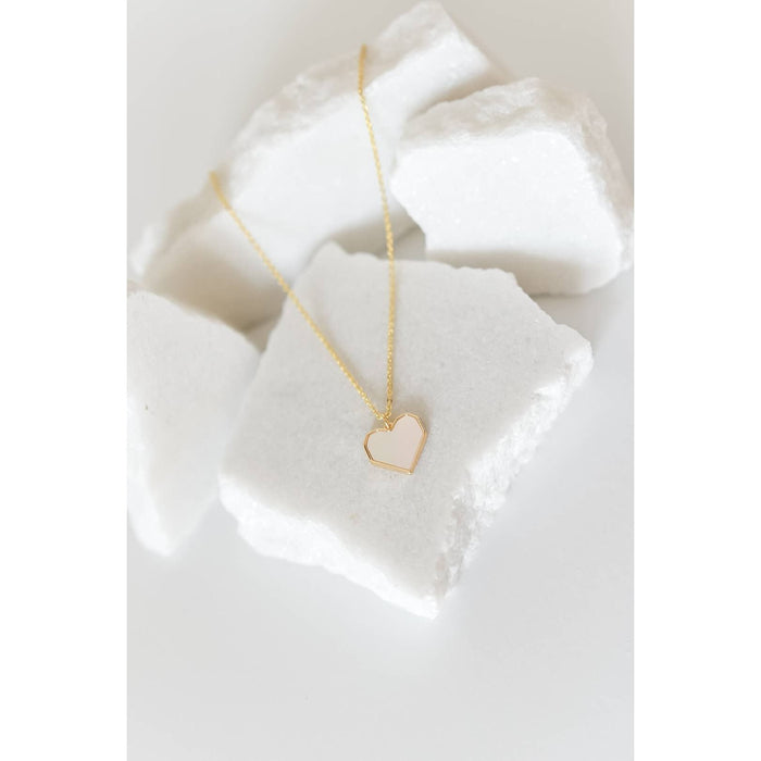 Jenni Pearl Heart Charm Necklace