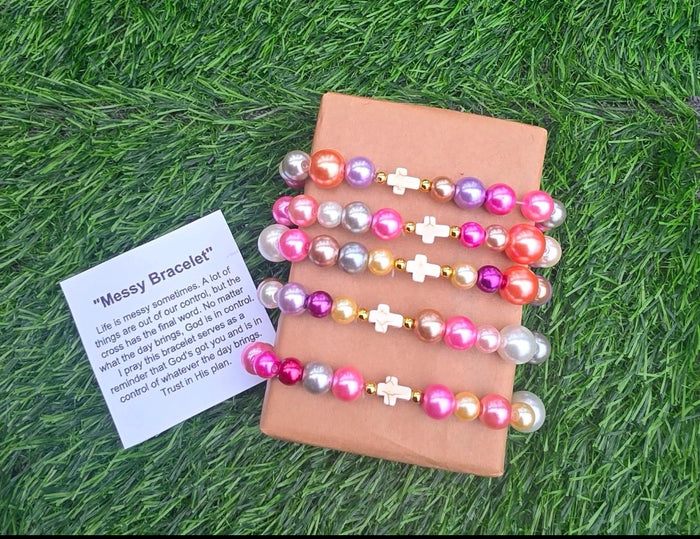 Messy Cross Bracelet