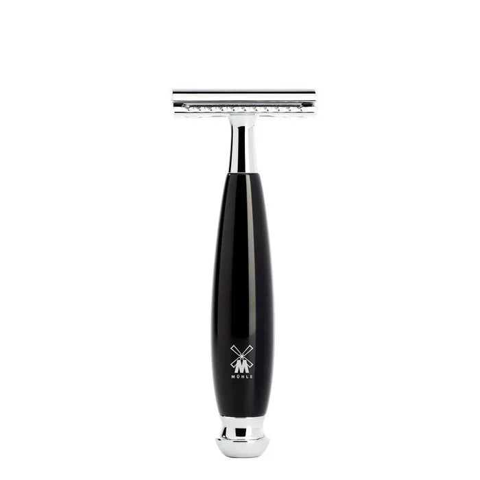 Muhle Vivo Safety Razor High-Grade Resin, Black Handle, Closed Comb - R336SR