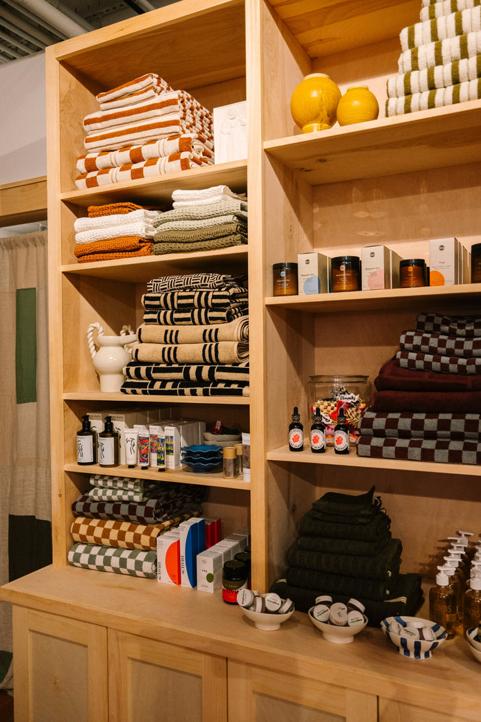 Organic Cotton Grid Towel | Cedar & Sand