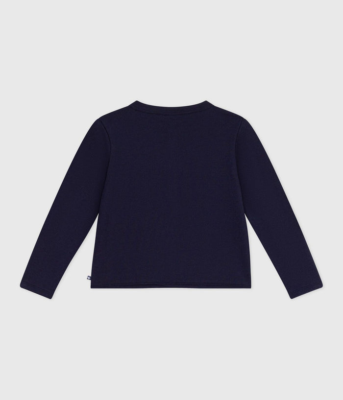 Petit Bateau Heart Badge Cardigan in Navy