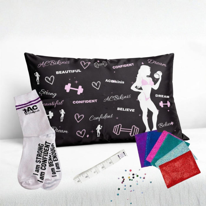 Pillowcase & Socks Bundle Angel Competition BikinisThe best NPC Competition Suits for the Bikini Division, Fit Model Division Suits, and bodybuilding suits.