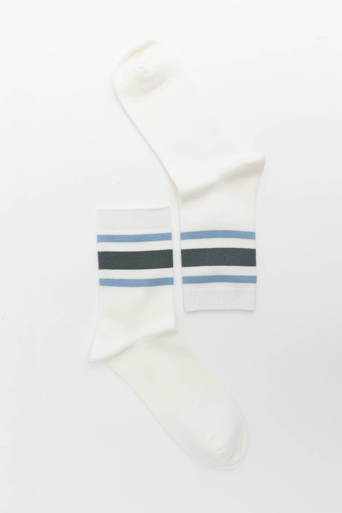 Retro Stripe Crew Socks