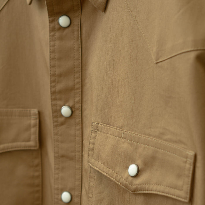 Slub Twill Pearl Snap Shirt