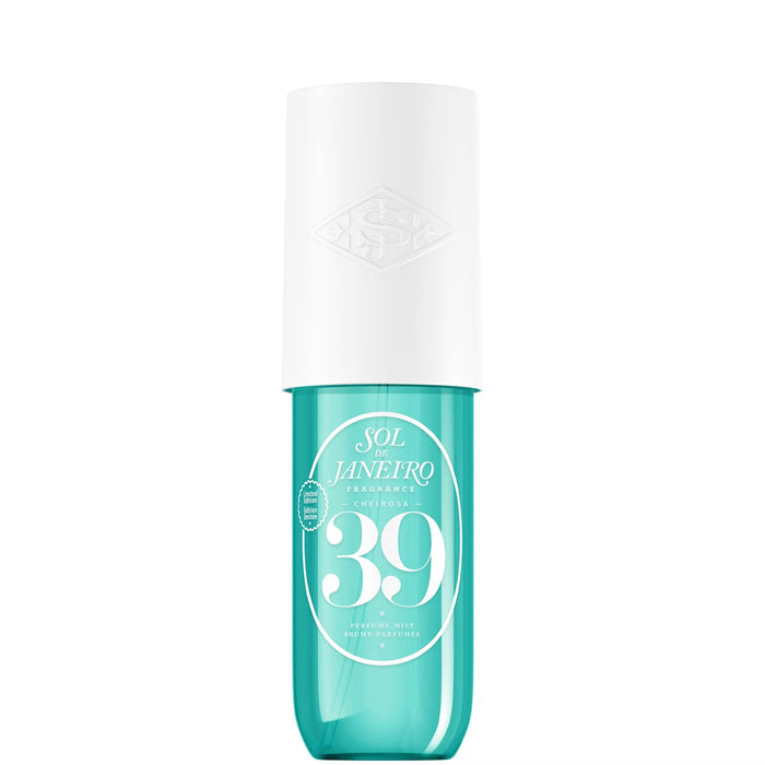 Sol de Janeiro Cheirosa '39 Hair & Body Fragrance Mist bottle, featuring a sleek design and floral scent branding.