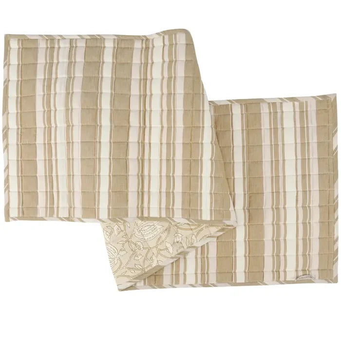 Tan Floral Runner