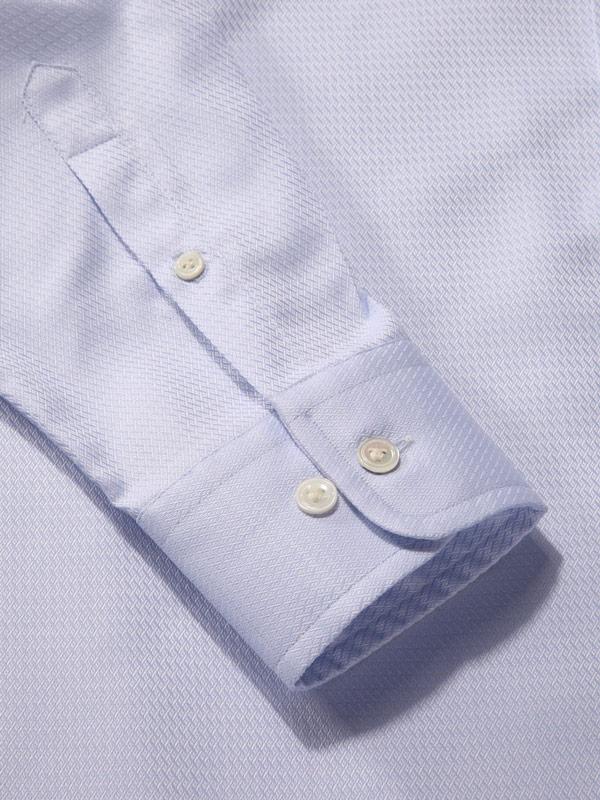 Tramonti Sky Solid Full Sleeve Single Cuff Tailored Fit Classic Formal Two Ply Mercerized Cotton Shirt