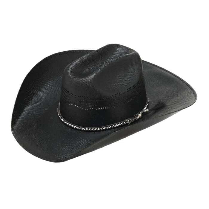 Twister Men's Bangora Black Straw Cowboy Hat