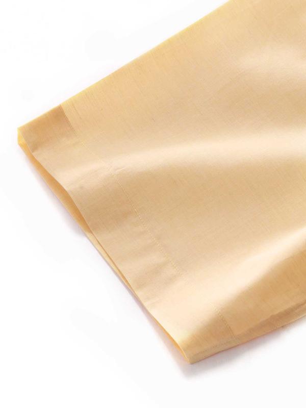 Venete Yellow Solid Half Sleeve Classic Fit Semi Formal Super Fine Cotton Shirt