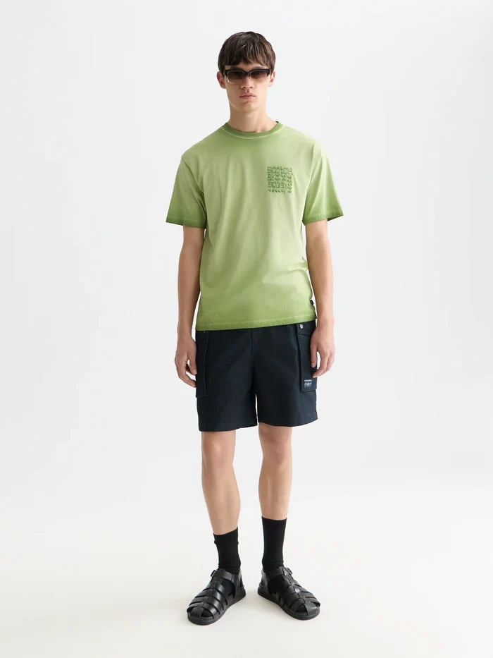 Washed Cotton-Blend Cargo Loose-Fit Bermuda Shorts Pageant Blue