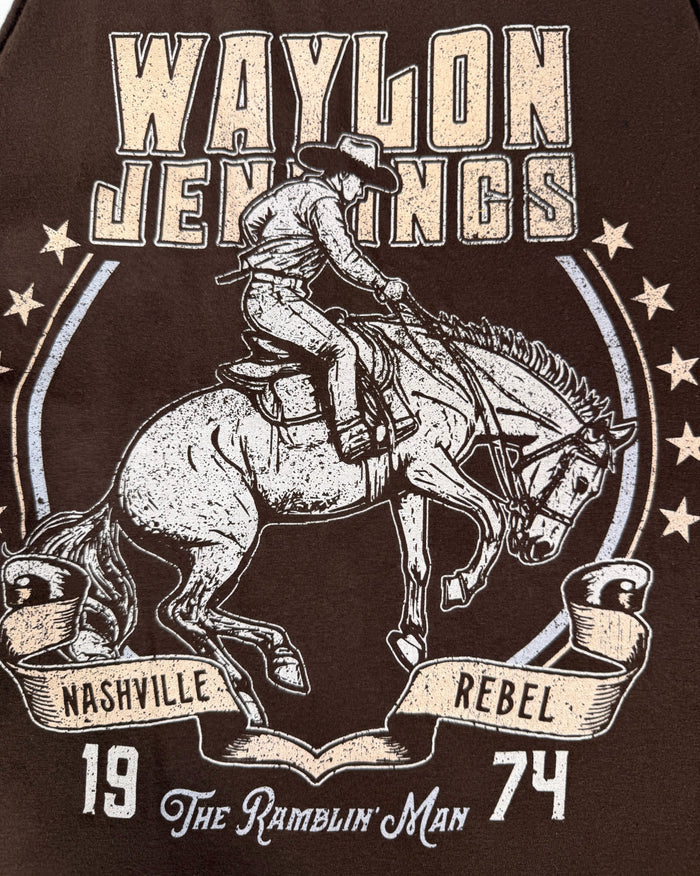 Waylon Jennings Rebel Chop Shop Muscle Tank