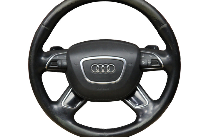 11-18 Audi A8 S8 D4 Leather Heated Steering Wheel 4H0 419 091A E OEM Set 159k