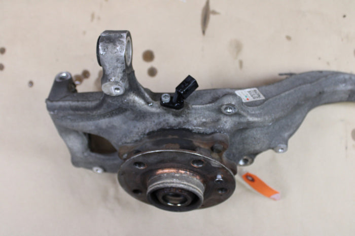 12-18 AUDI S7 FRONT DRIVER LH SPINDLE KNUCKLE CONTROL ARMS KNEE ASSY. 4G0407241C