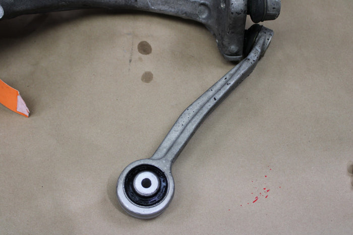 12-18 AUDI S7 FRONT DRIVER LH SPINDLE KNUCKLE CONTROL ARMS KNEE ASSY. 4G0407241C