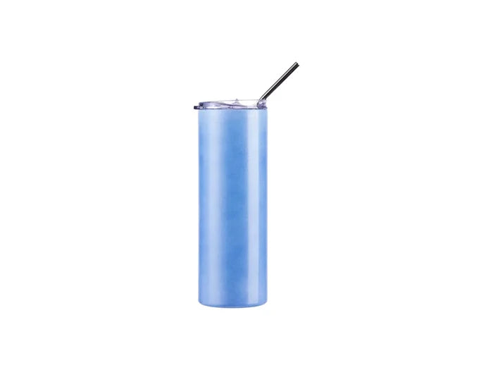 20oz/600ml Sublimation Heat-Sensitive Color Changing Stainless Steel Skinny Tumbler (Light Blue to Pink)
