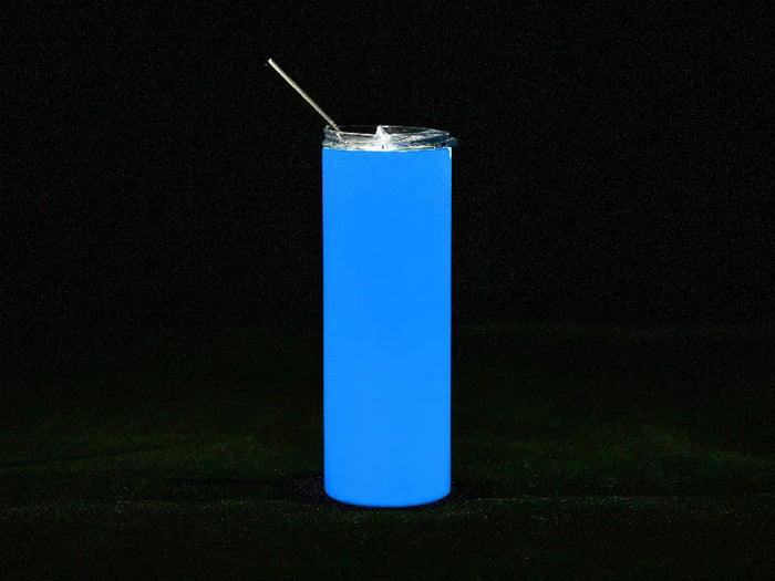 20oz/600ml Sublimation Luminous Stainless Steel Skinny Tumbler (White to Blue)