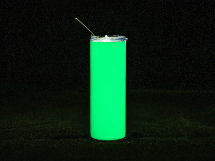 20oz/600ml Sublimation Luminous Stainless Steel Skinny Tumbler (White to Green)