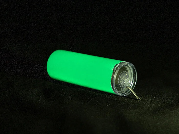 20oz/600ml Sublimation Luminous Stainless Steel Skinny Tumbler (White to Green)