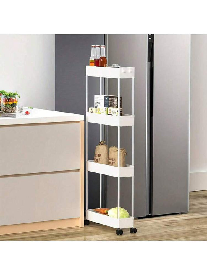 3 Layer Slim Storage Cart with Moving Wheels