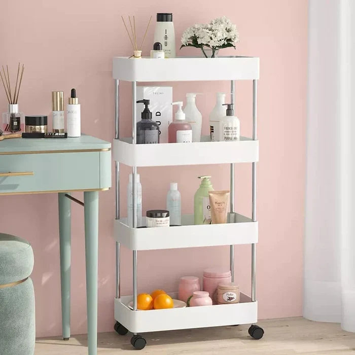 3 Layer Slim Storage Cart with Moving Wheels