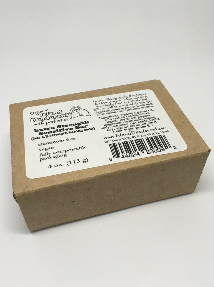Zero Waste Extra Strength Sensitive Deodorant Bar with Probiotics