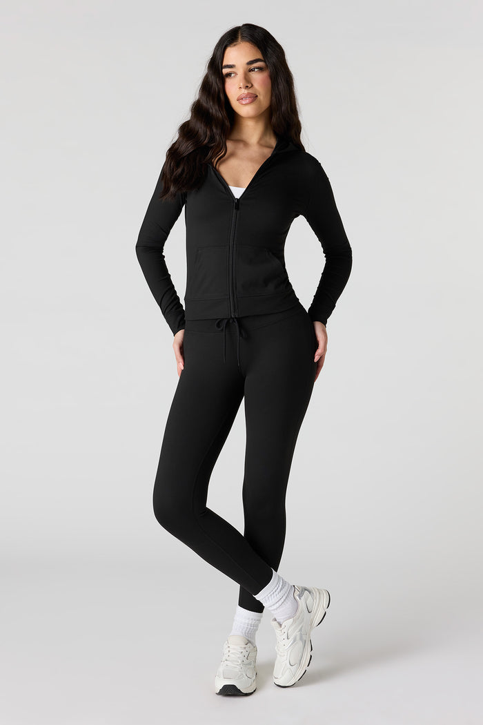 Active Soft Zip-Up Hooded Jacket