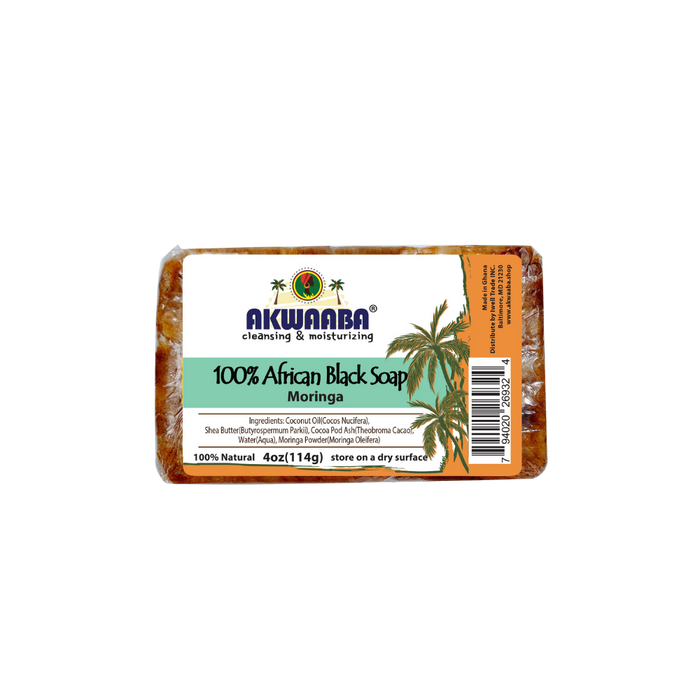 African Black Soap Bar (Moringa) 4oz