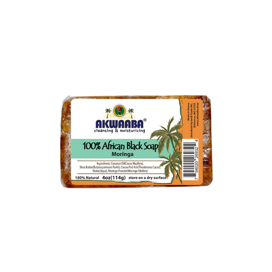 African Black Soap Bar (Moringa) 4oz