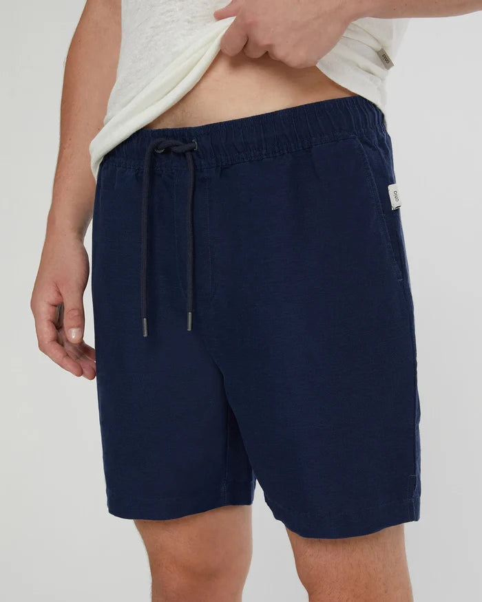 Air Linen Pull-On Short' Deep Navy