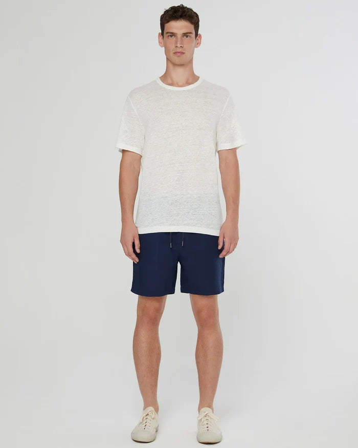 Air Linen Pull-On Short' Deep Navy