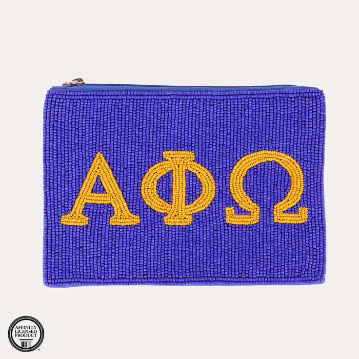 Alpha Phi Omega Beaded Pouch