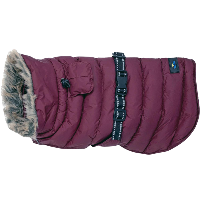 ALPINE-EXTREME-DOG-PUFFY-WINTER-COAT-BURGUNDY