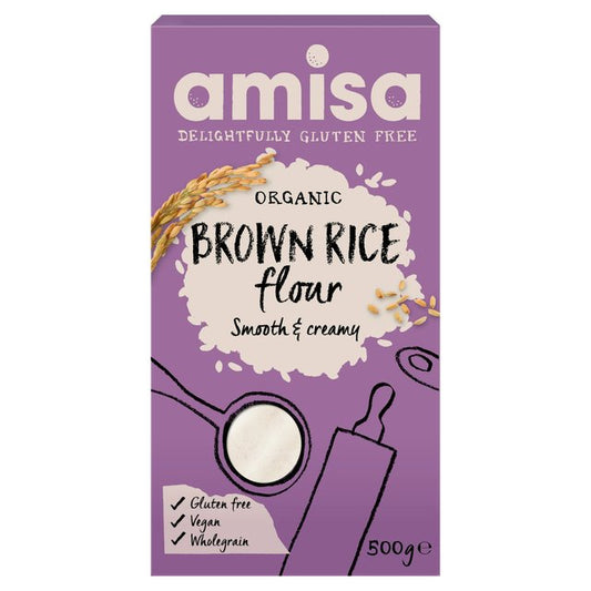 Amisa Gluten Free Organic Fine Brown Rice Flour 500g