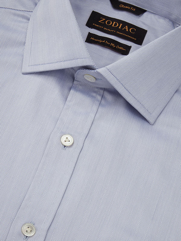 Antonello Sky Solid Full Sleeve Double Cuff Classic Fit Classic Formal Two Ply Mercerized Cotton Shirt